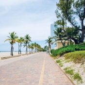 Hollywood Beach boardwalk Florida USA